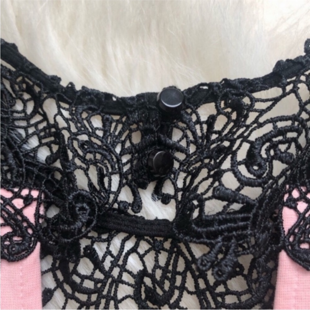 Material Girl Lace Yoke Skater Minidress - Picture 3 of 5